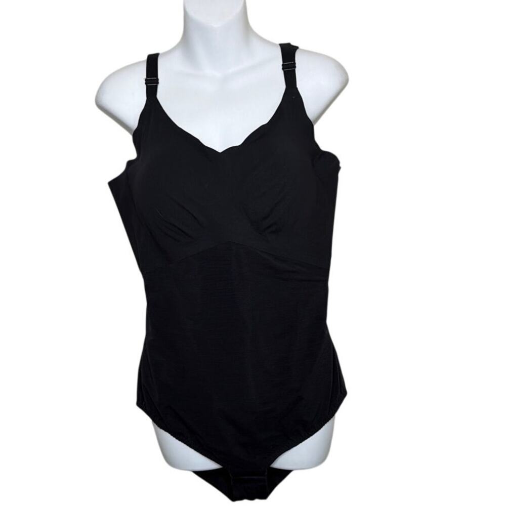 Honeylove CrossOver Cami Bodysuit Black Size 1X